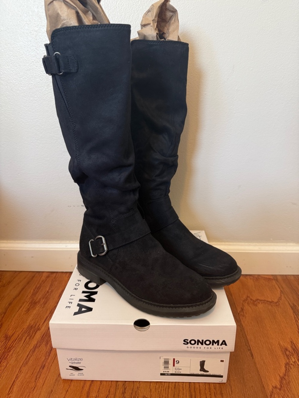 Sonoma Rumer suede riding boots in black